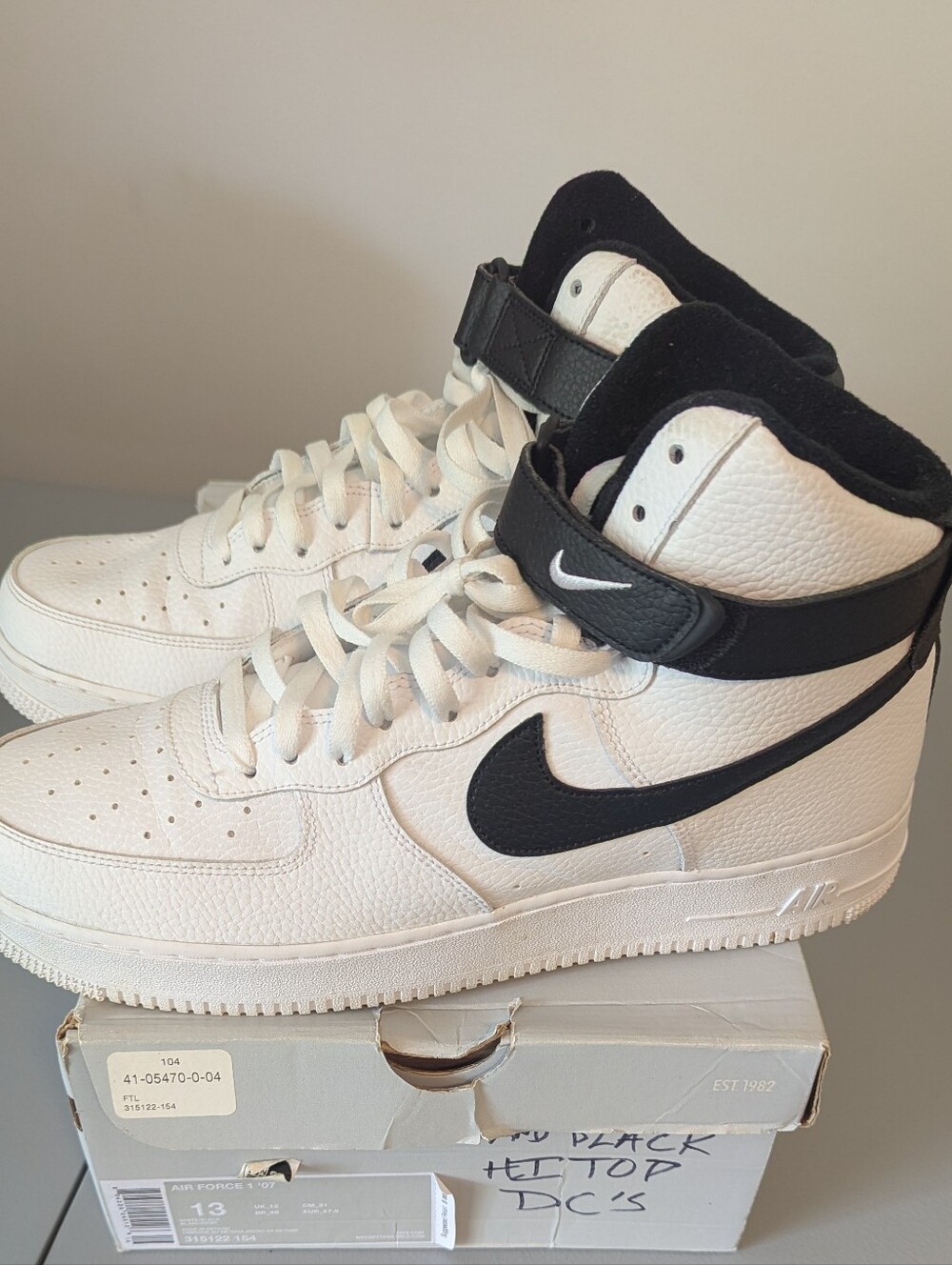 Nike High-Top Sneakers in White and Black